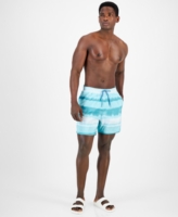 I.n.c. International Concepts Men's Finn Ombre Volley Swim Shorts, Created for Macy's - Aqua Flash