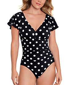 Women's Tummy-Control Flutter-Sleeve One-Piece Swimsuit, Created For Macy's