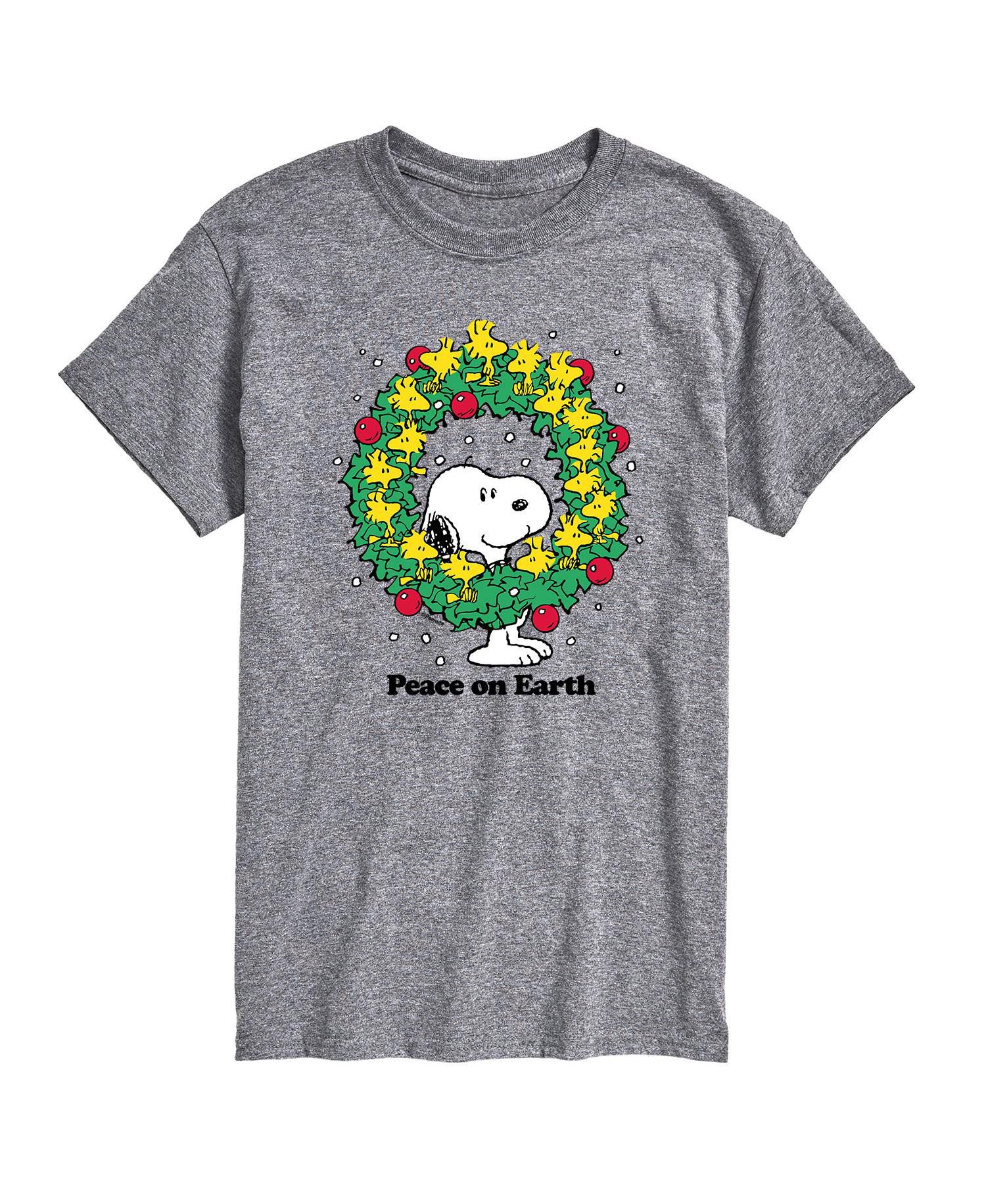 Men's Peanuts Peace on Earth Short Sleeve T-shirt