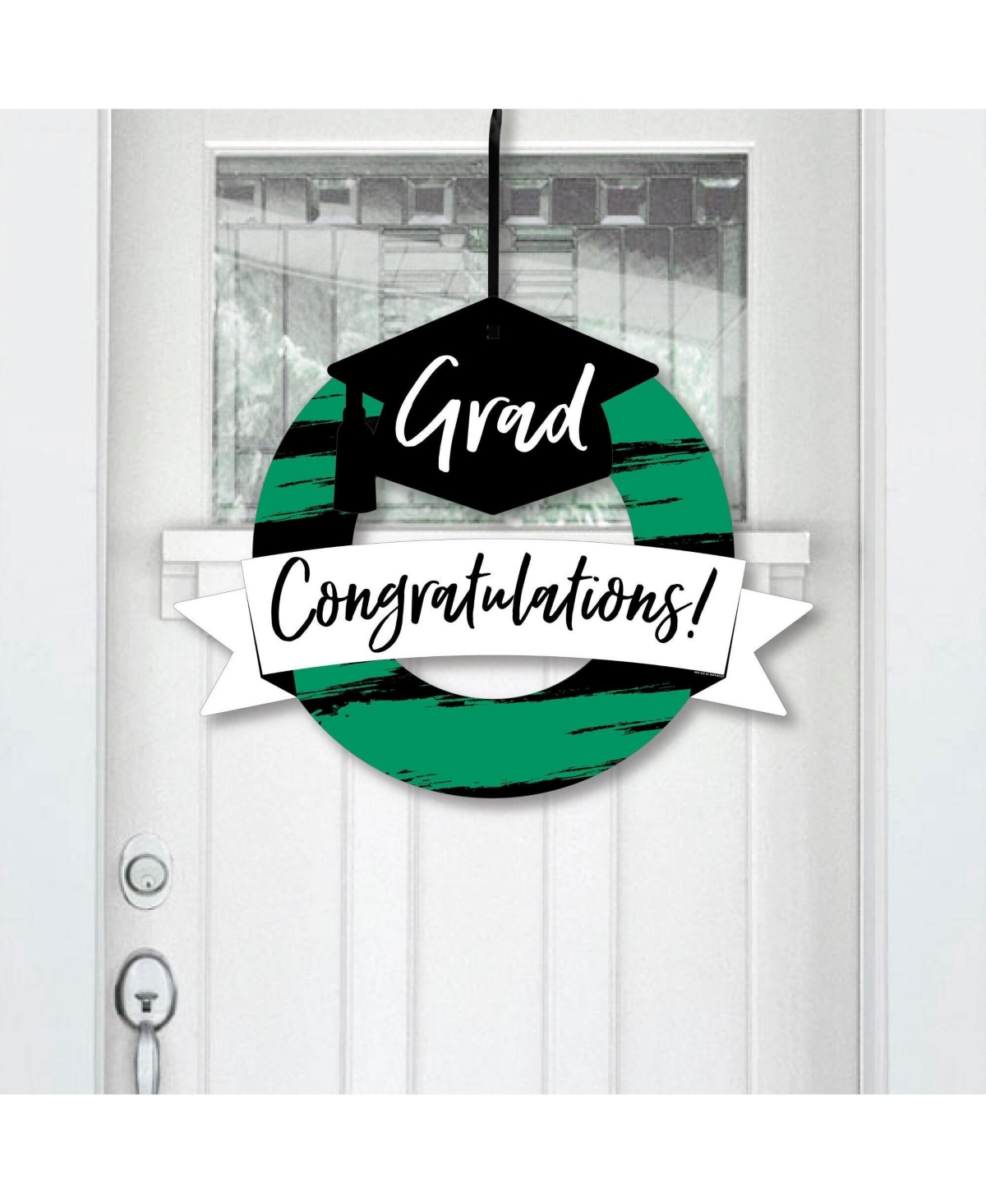 Green Grad - Best is Yet to Come - Outdoor Party Decor - Front Door Wreath