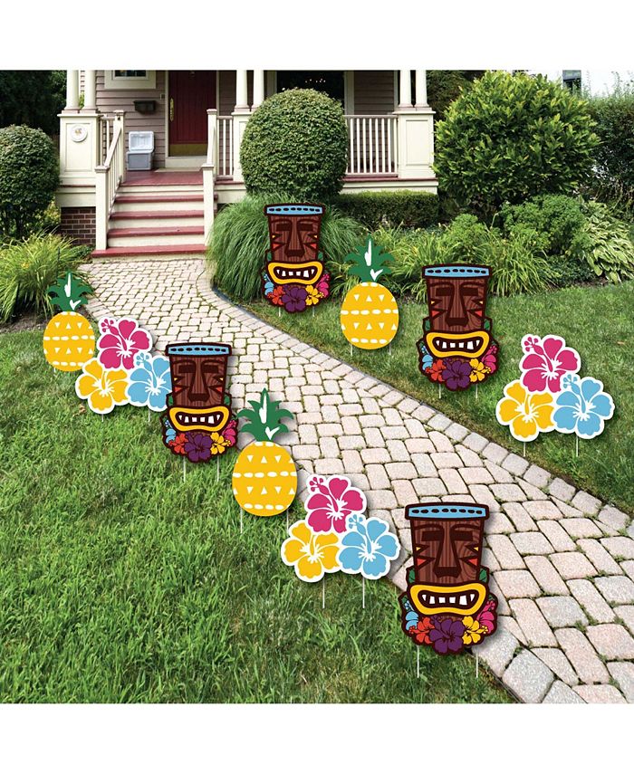 Big Dot Of Happiness Tiki Luau Lawn Decor Outdoor Tropical Hawaiian Summer Party Yard Decor 1664