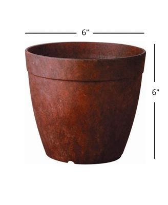 Manufacturing Company Round Dolce Planter Rust 6.5"