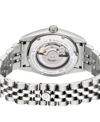 Men's West Village Swiss Automatic Silver-Tone Stainless Steel Bracelet Watch 40mm