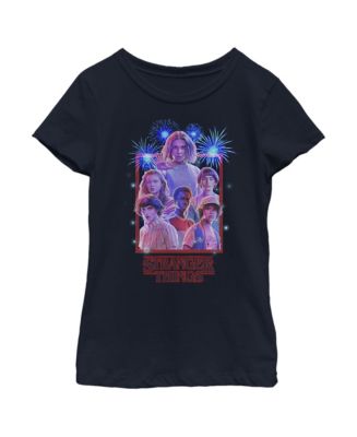 Girl's Stranger Things Fourth of July Character Frame Child T-Shirt ...