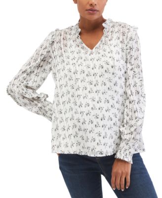 Motherhood Maternity - Chiffon Ruffle-Sleeve Maternity Top