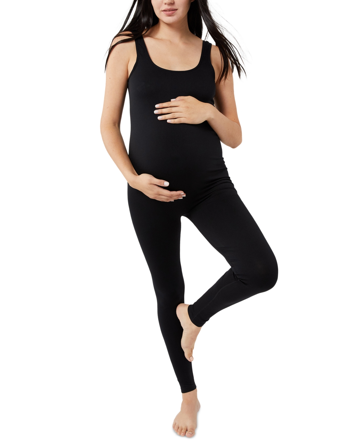 A PEA IN THE POD SEAMLESS STRETCH MATERNITY JUMPSUIT