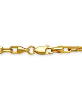 Paperclip Link Chain Bracelet in 14k Gold 9" 
