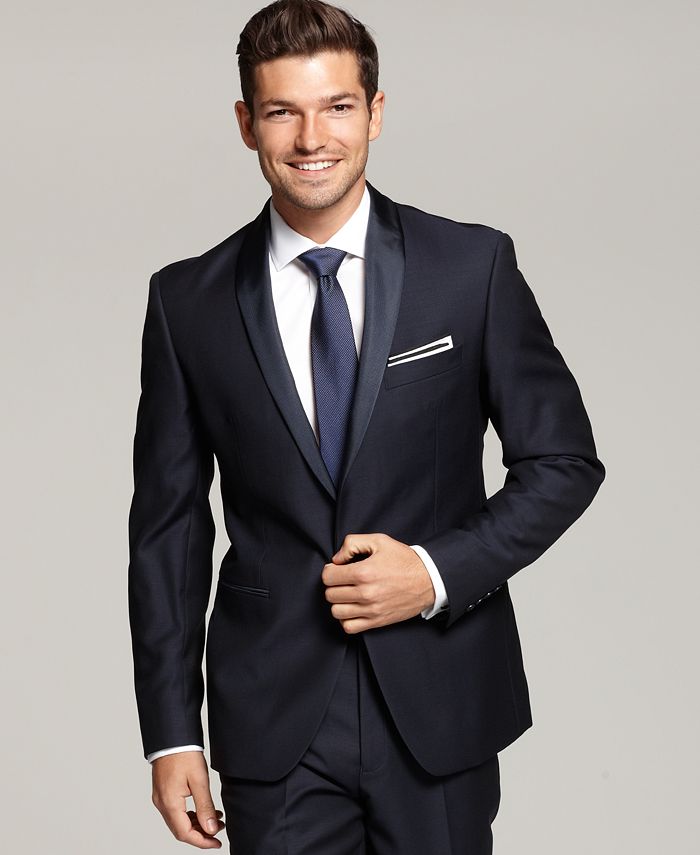 Ryan Seacrest Distinction Navy Tuxedo Separates & Reviews - Suits ...