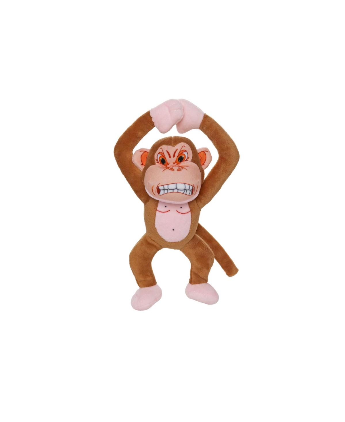 Jr Angry Animals Monkey, Dog Toy - Brown
