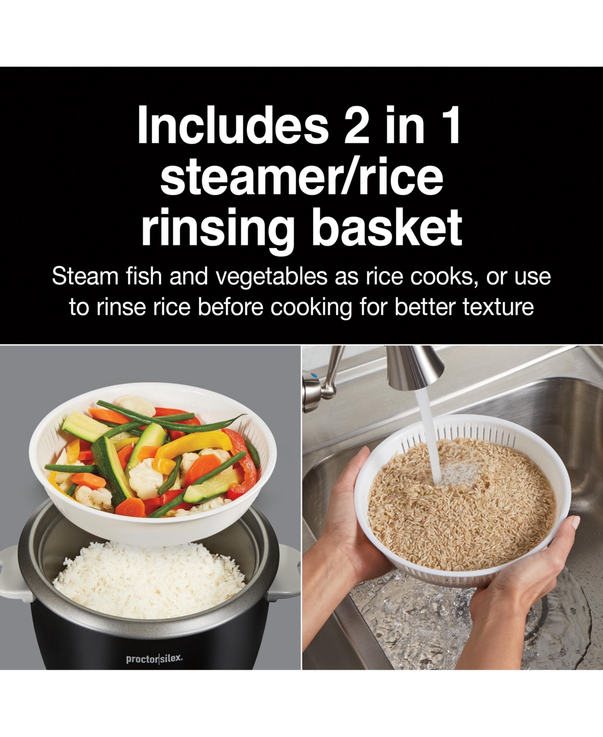 Proctor Silex 16 Cup Rice Cooker and Steamer - 37527