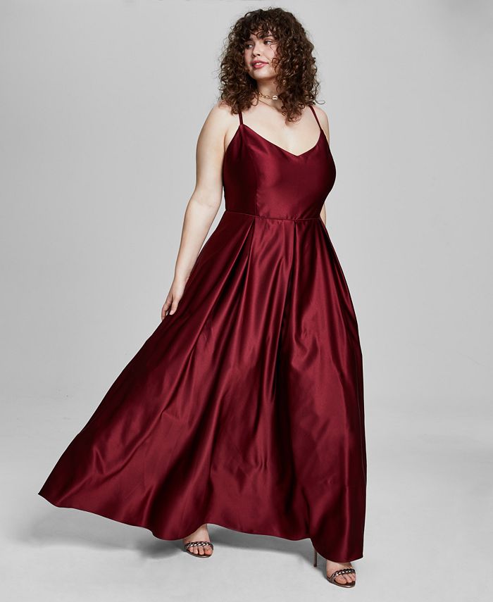 Macy's burgundy top dress plus size