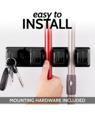 Wall Mount Mop and Broom Holder with 3 Slots