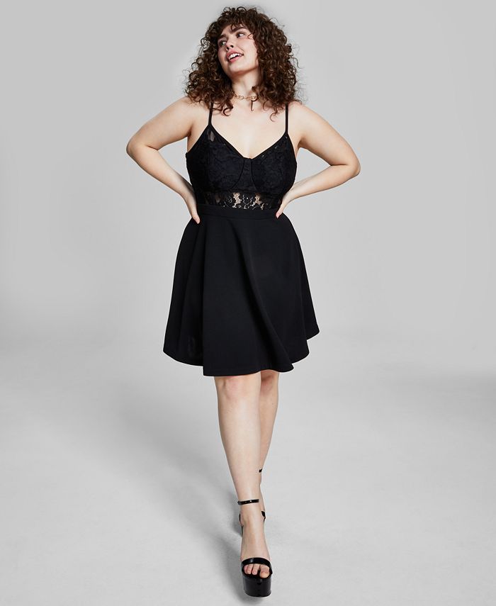 Plus size scuba dress top