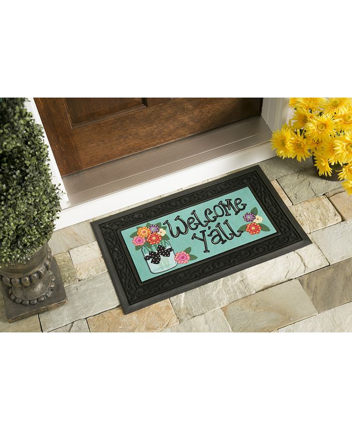 Evergreen Indoor Outdoor Doormat Bundle Set of 5 Frame and 4