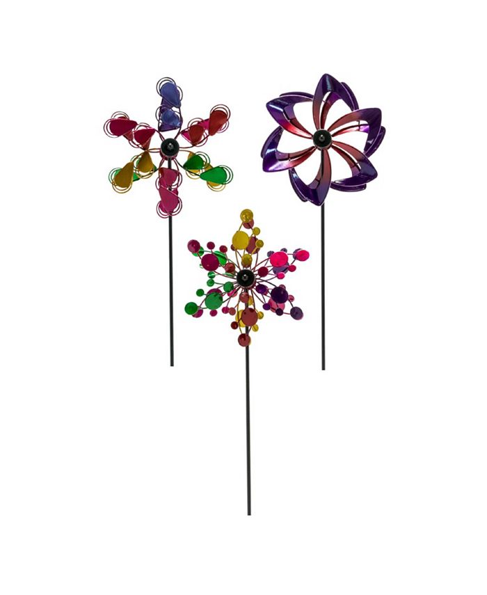 Evergreen 22" Multi Color Mini Spinner w/ clamps, Set of 3 Macy's