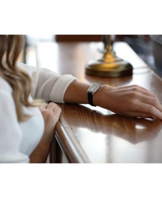 Women's Swiss Toccata Black Calf Leather Strap Watch 22.6x28.1mm