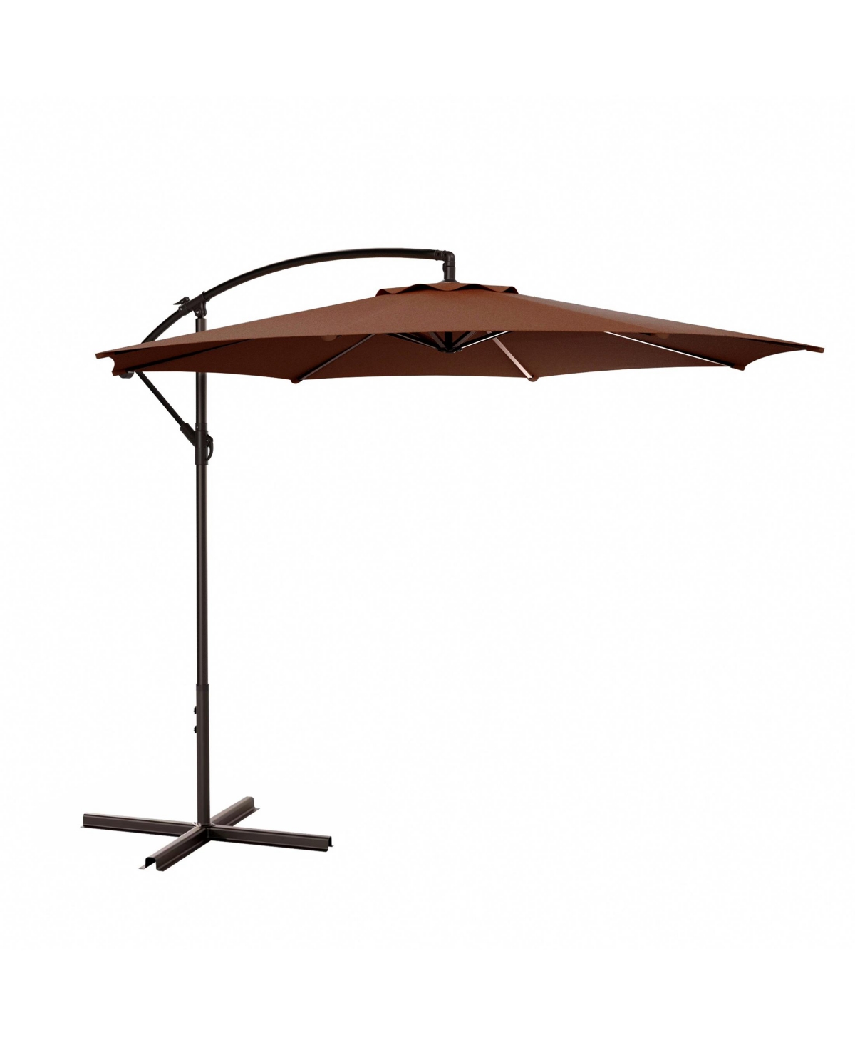 10 Ft Outdoor Patio Cantilever Offset Umbrella - White