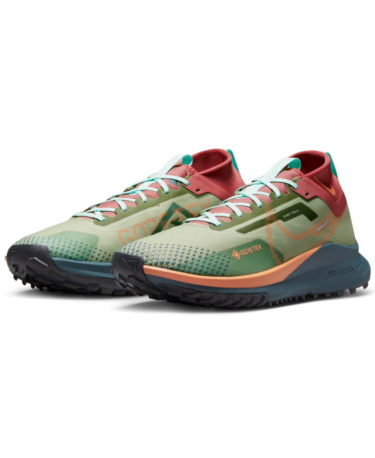 NIKE MEN'S REACT PEGASUS TRAIL 4 GORE-TEX WATER RESISTANT TRAIL RUNNING SNEAKERS FROM FINISH LINE