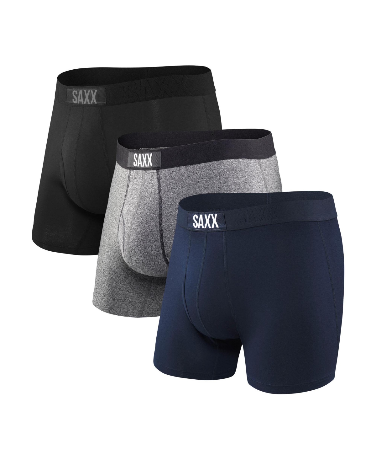 Men's Ultra Super Soft Relaxed Fit Boxer Briefs â 3PK - Burnt Plum/turbulence/blk