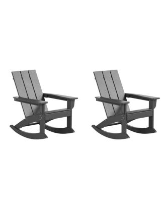 Modern Adirondack Outdoor Rocking Chair Set of 2