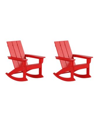 Modern Adirondack Outdoor Rocking Chair Set of 2