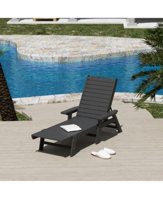 Adirondack Outdoor Chaise Lounge for Patio Garden Poolside