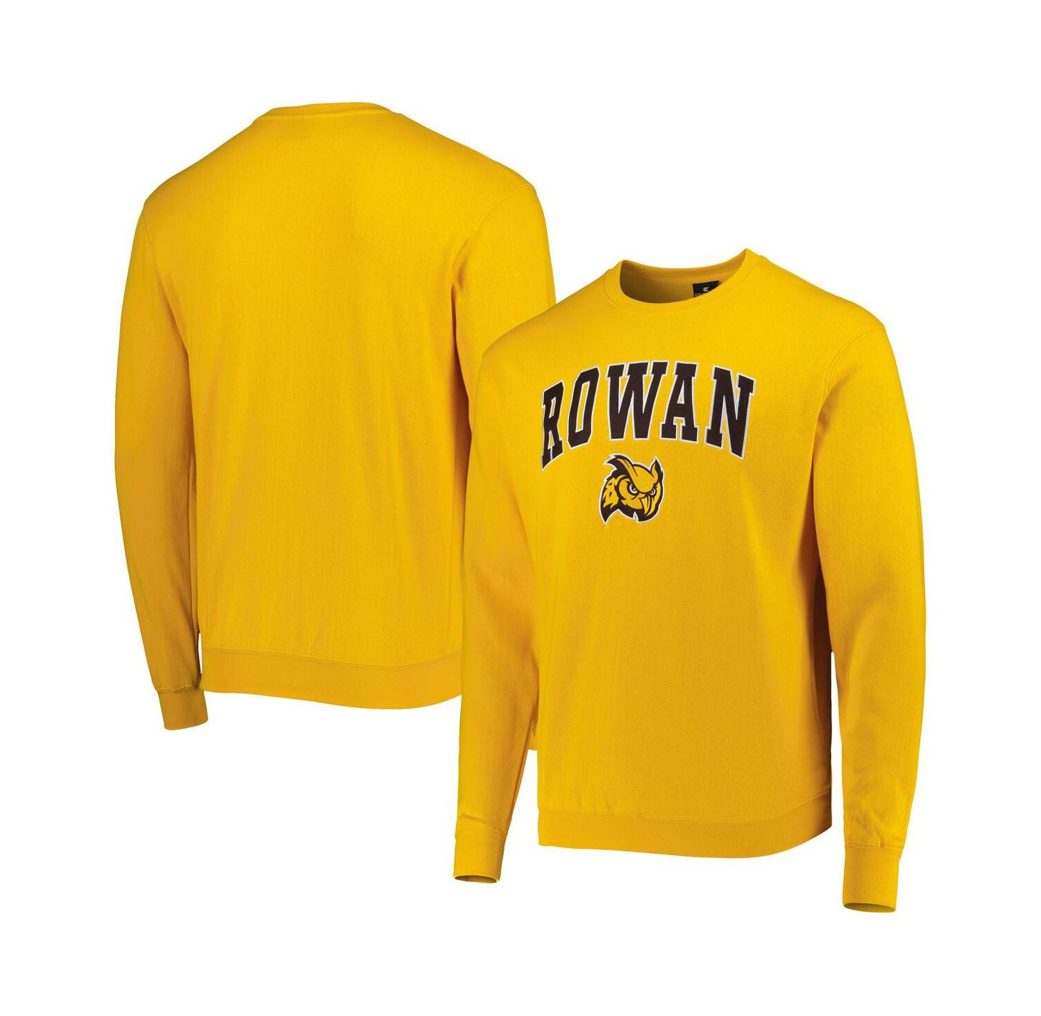 Men's Gold Rowan Profs Arch Over Logo Pullover Sweatshirt