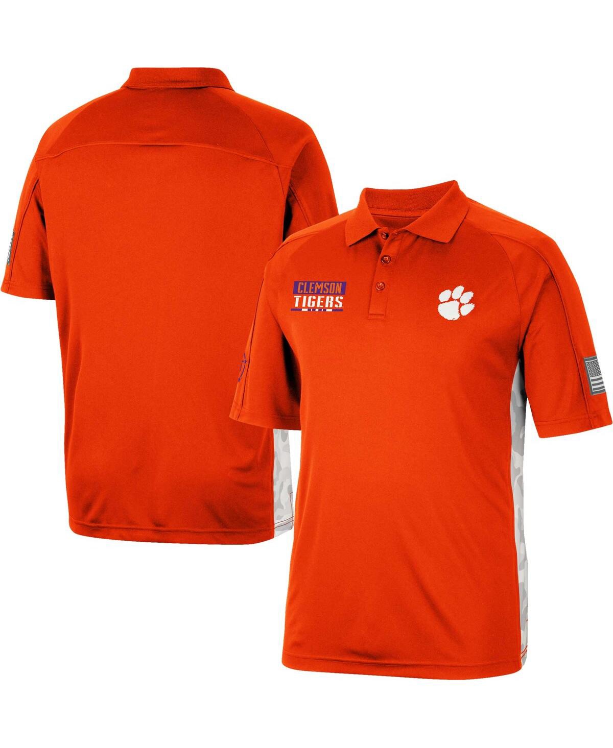 Shop Colosseum Men's  Orange Clemson Tigers Oht Military-inspired Appreciation Snow Camo Polo Shirt