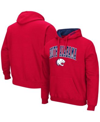 Men's Red South Alabama Jaguars Arch & Logo Pullover Hoodie