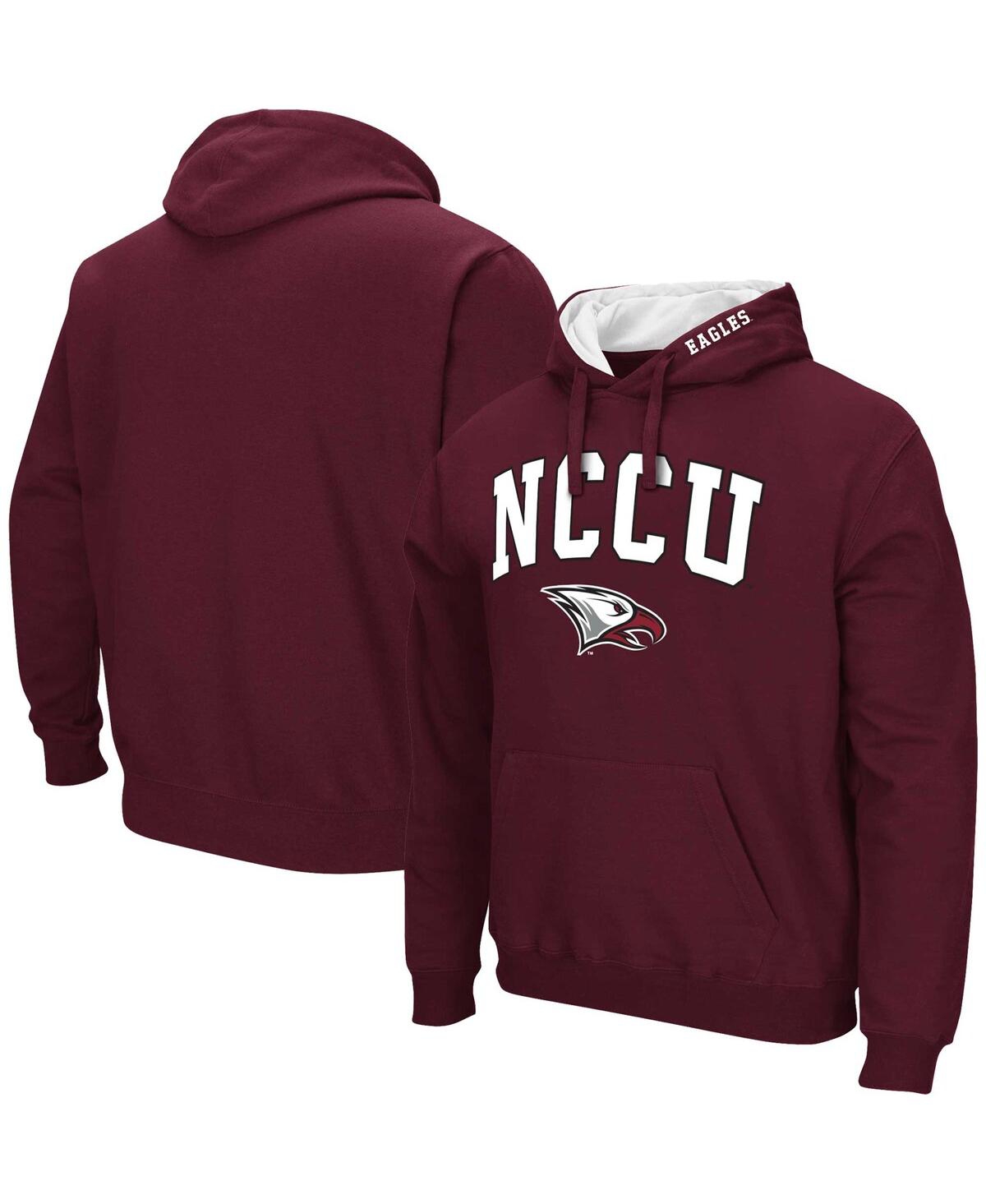 Colosseum Men's  Maroon North Carolina Central Eagles Arch & Logo Pullover Hoodie In Maroon