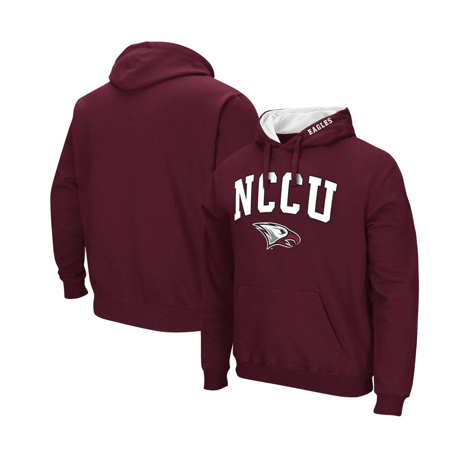 Men's Maroon North Carolina Central Eagles Arch & Logo Pullover Hoodie