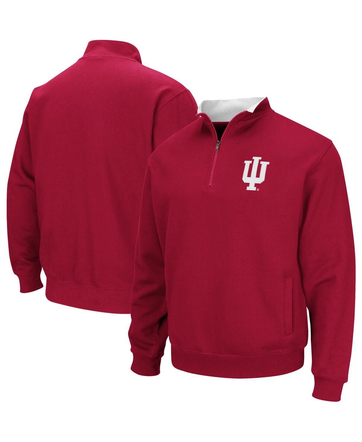 Colosseum Men's Crimson Indiana Hoosiers Tortugas Logo Quarter-zip Jacket In Crimson