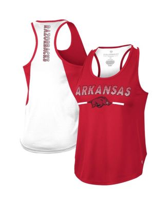 Women's Colosseum Cardinal Arkansas Razorbacks Sachs 2-Hit Scoop Neck ...