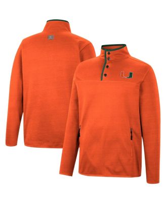 Men's Orange Miami Hurricanes Rebound Quarter-Snap Jacket