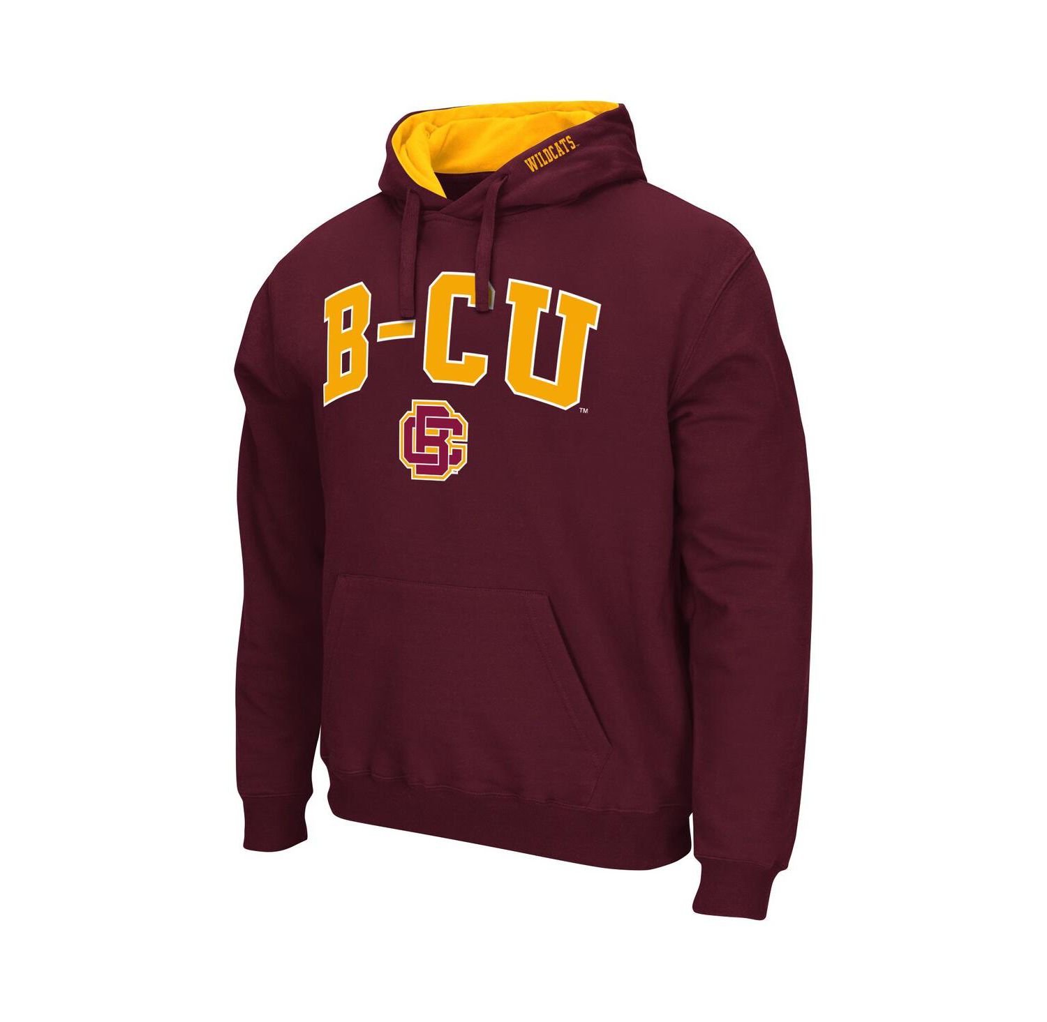 Men's Maroon Bethune-Cookman Wildcats Arch & Logo Pullover Hoodie