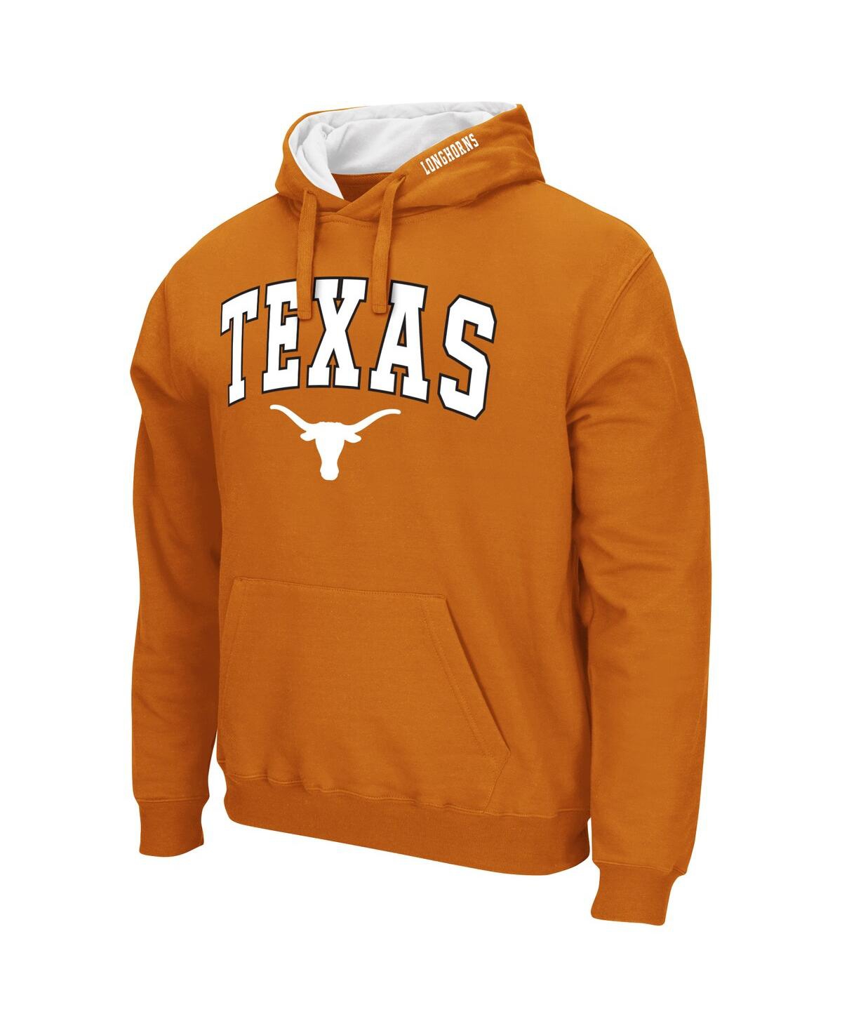 Colosseum Men's  Texas Orange Texas Longhorns Big & Tall Arch & Logo 2.0 Pullover Hoodie In Texas Orange