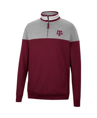 Men's Heathered Gray, Maroon Texas A&M Aggies Be the Ball Quarter-Zip Top