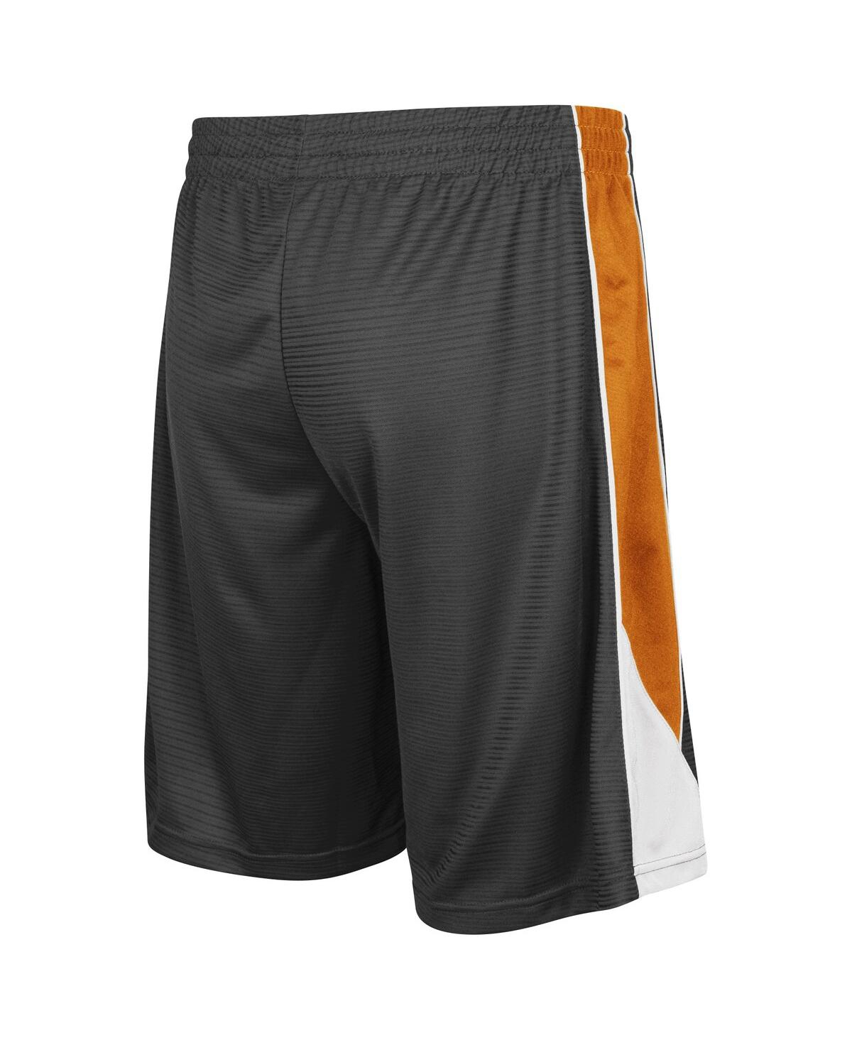 Colosseum Men's  Charcoal, Texas Orange Texas Longhorns Turnover Shorts In Charcoal,texas Orange