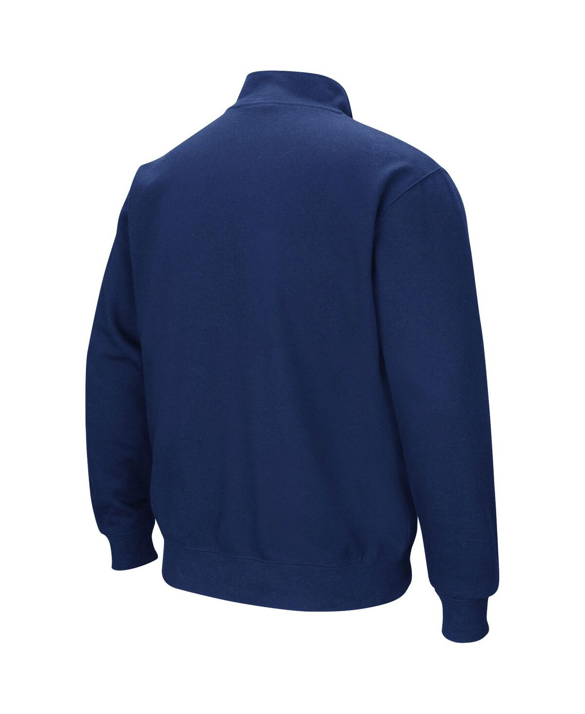 Colosseum Men's  Navy Illinois Fighting Illini Big And Tall Tortugas Logo Quarter-zip Sweatshirt In Navy
