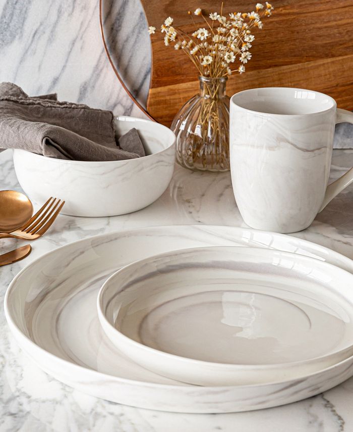 Over and Back Marble Dinnerware 16 Piece Set, Service for 4 & Reviews