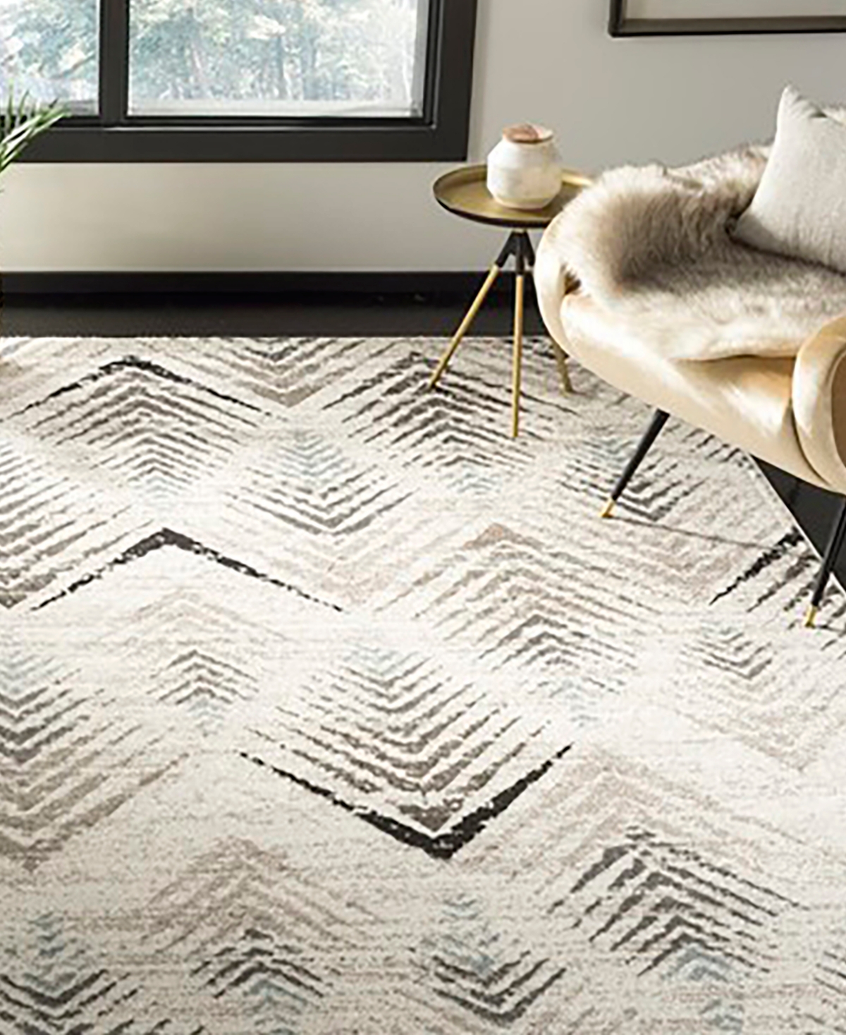 Safavieh Amsterdamand Beige x Outdoor Area Rug - Cream