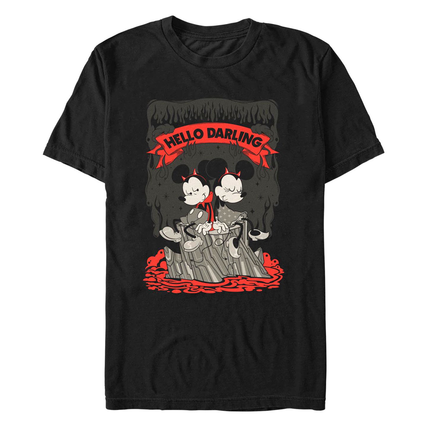 Мужская футболка Fifth Sun Mickey Classic Hello Darling Short Sleeves, цвет: Чёрный — фото 1