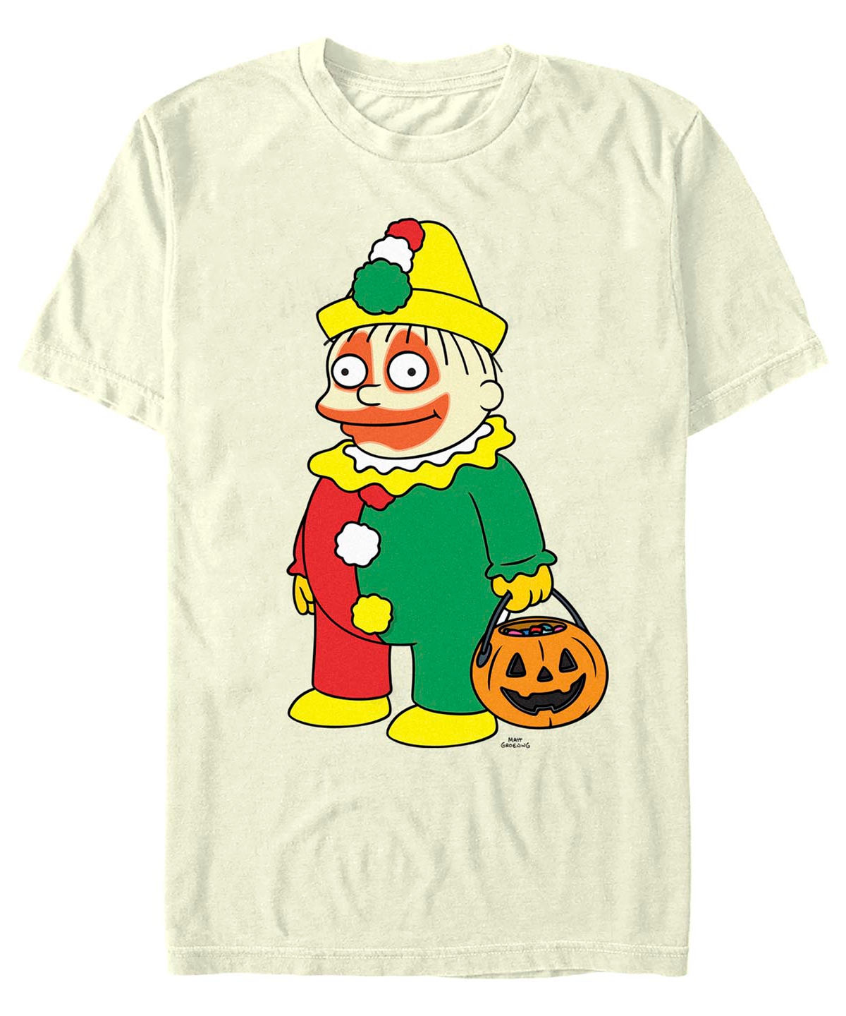 Fifth Sun Men's The Simpsons Clown Ralph Short Sleeves T-shirt In Natural