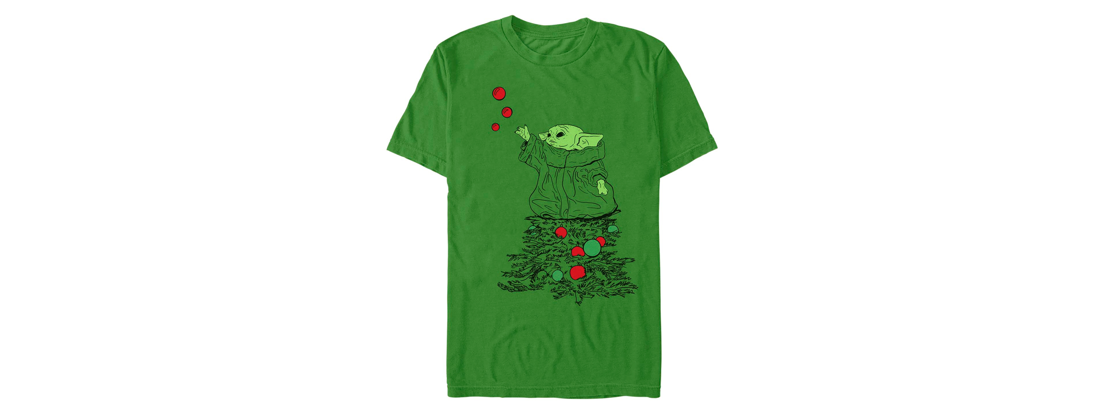 Fifth Sun Men's Star Wars Mandalorian Grogu Tree Short Sleeves T-shirt