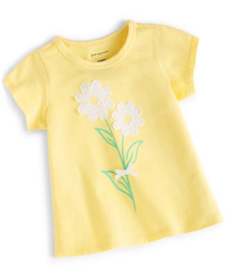 First Impressions Baby Girls Cotton Floral Print T Shirt Yellow Size 24mos