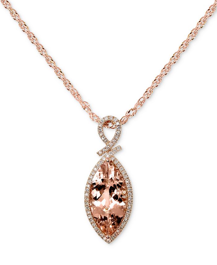 Macys online morganite necklace