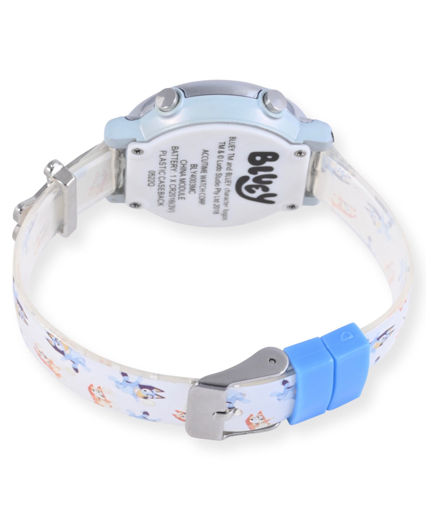 Детские часы Bluey Unisex White Silicone Strap LED Touchscreen Watch — фото 4