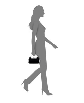 Women's Metallic Minaudiere bag with Metal Handle