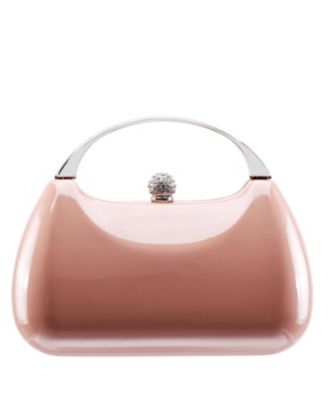 Women's Metallic Minaudiere bag with Metal Handle