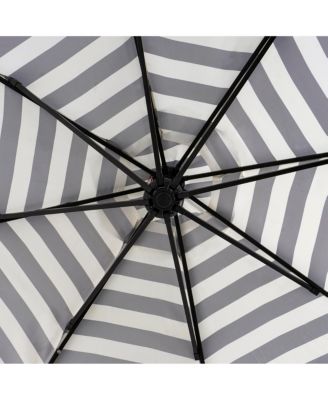 10 Ft Outdoor Patio Solar LED Cantilever Umbrella